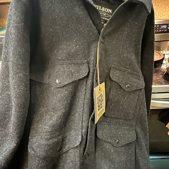 Filson Men's Charcoal Wool Jacket - Picture 4 of 8